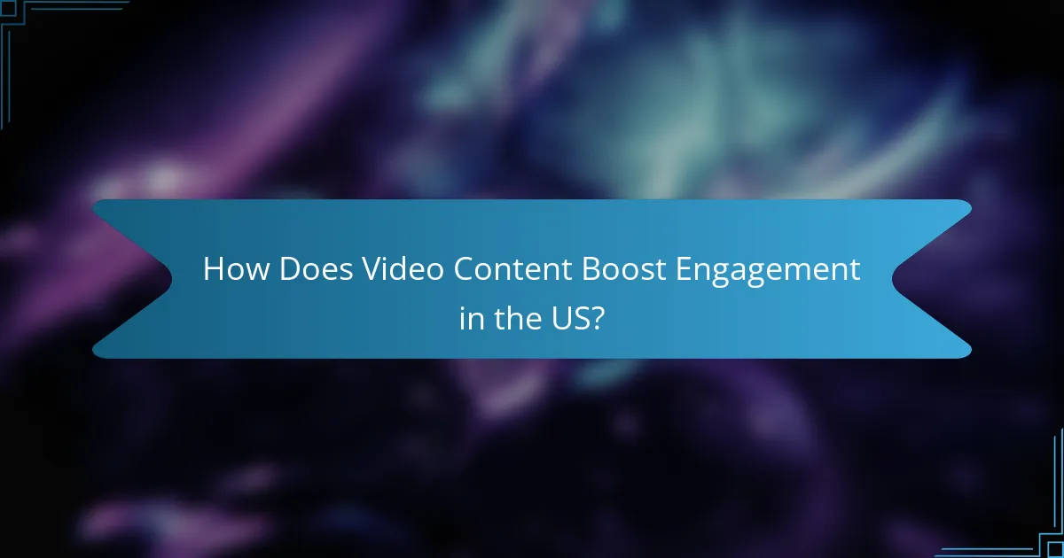 How Does Video Content Boost Engagement in the US?