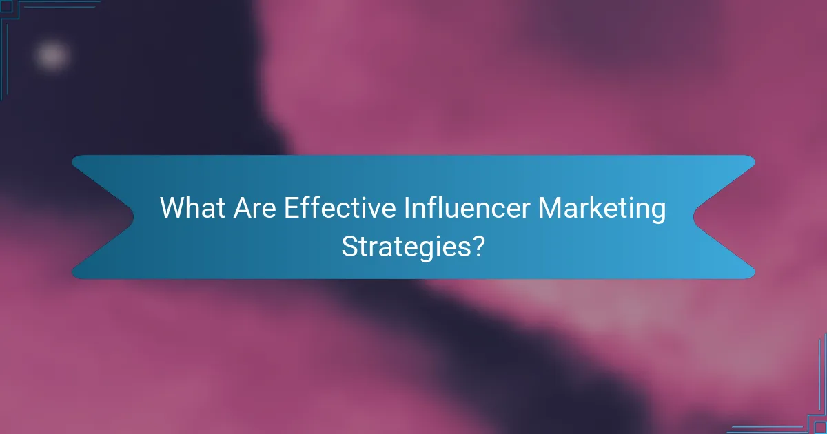 What Are Effective Influencer Marketing Strategies?